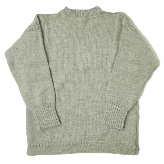 LE TRICOTEUR ル トリコチュール イギリス製 WOOL GUERNSEY SWEATER ウールガンジーセーター 38 グレージュ ニット プルオーバー トップス【LE TRICOTEUR】