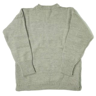 LE TRICOTEUR ル トリコチュール イギリス製 WOOL GUERNSEY SWEATER ウールガンジーセーター 38 グレージュ ニット プルオーバー トップス【中古】【LE TRICOTEUR】(ニット/セーター)