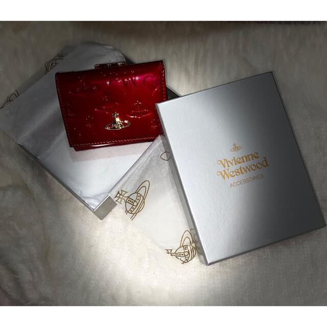 Vivienne Westwood(ヴィヴィアンウエストウッド)のVivienne Westwood がま口財布 赤 エナメル レディースのファッション小物(財布)の商品写真