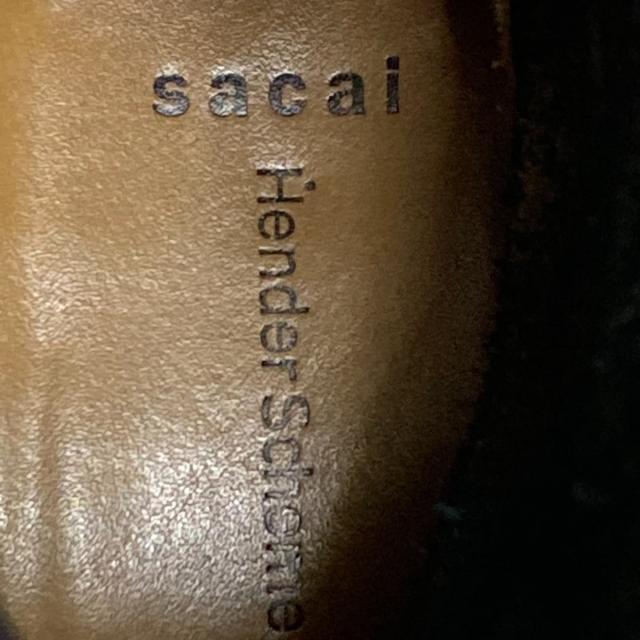 sacai(サカイ)のサカイ ショートブーツ レディース - 黒 レディースの靴/シューズ(ブーツ)の商品写真