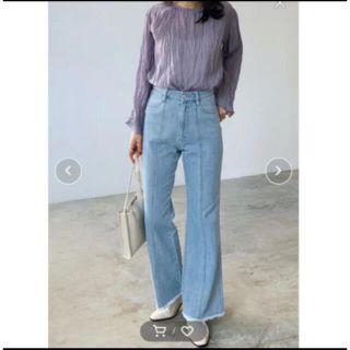 マウジー(moussy)のlian フリンジフレアパンツ lian デニムパンツ フレアパンツ(デニム/ジーンズ)