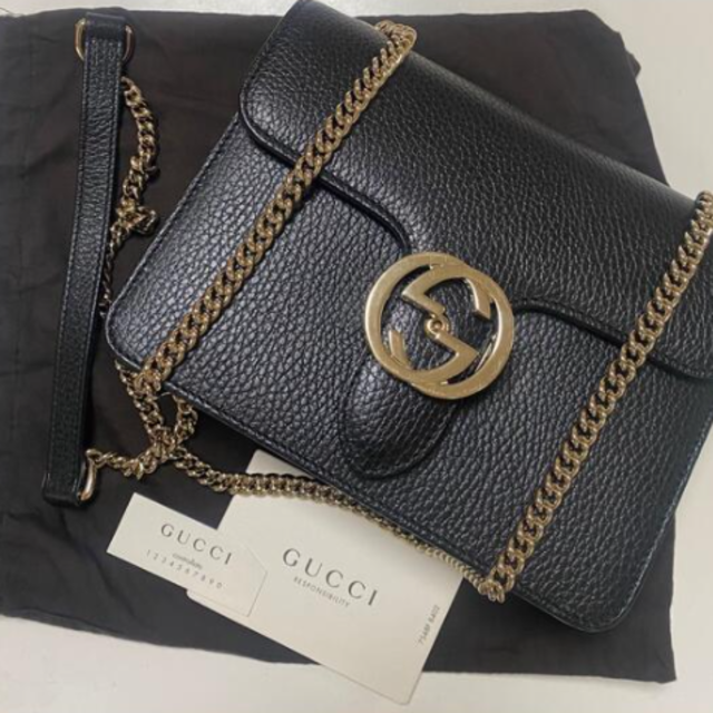 ブランドのギフト GUCCI グッチ チェーンショルダーバッグ インター