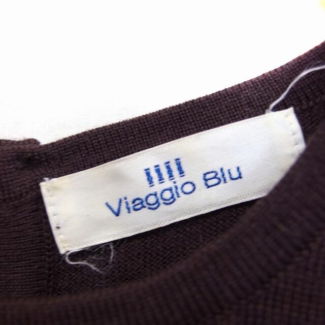 VIAGGIO BLU(ビアッジョブルー)のビアッジョブルー Viaggio Blu ニット セーター 丸首 半袖 無地 2 レディースのトップス(ニット/セーター)の商品写真