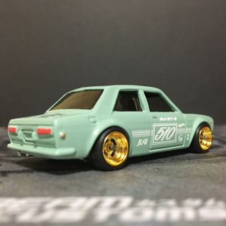 1/64タイヤホイール1台分カスタムパーツ ゴールド ホットウィールの