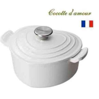 ルクルーゼ(LE CREUSET)の新品 ルクルーゼ ココットダムール コットン ホワイト 白 お鍋(鍋/フライパン)