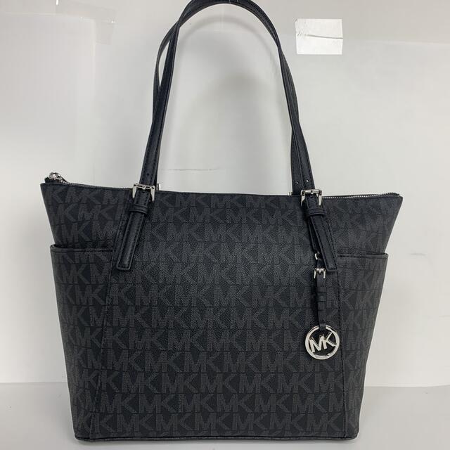 レザー×PVCサイズ極美品★マイケルコース MICHAEL KORS   ラージ トートバッグ