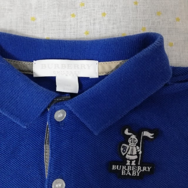 バーバリーチルドレン　ポロシャツ　12M　80cm キッズ/ベビー/マタニティのベビー服(~85cm)(シャツ/カットソー)の商品写真