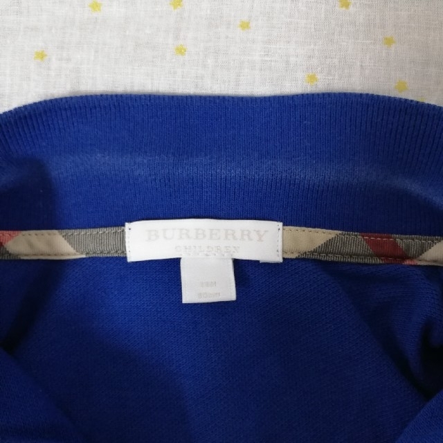 バーバリーチルドレン　ポロシャツ　12M　80cm キッズ/ベビー/マタニティのベビー服(~85cm)(シャツ/カットソー)の商品写真