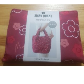 マリークワント(MARY QUANT)のマリークヮント　　エコバッグ　/　マイバッグ　ラージサイズ　（レッド) 　洗濯可(エコバッグ)