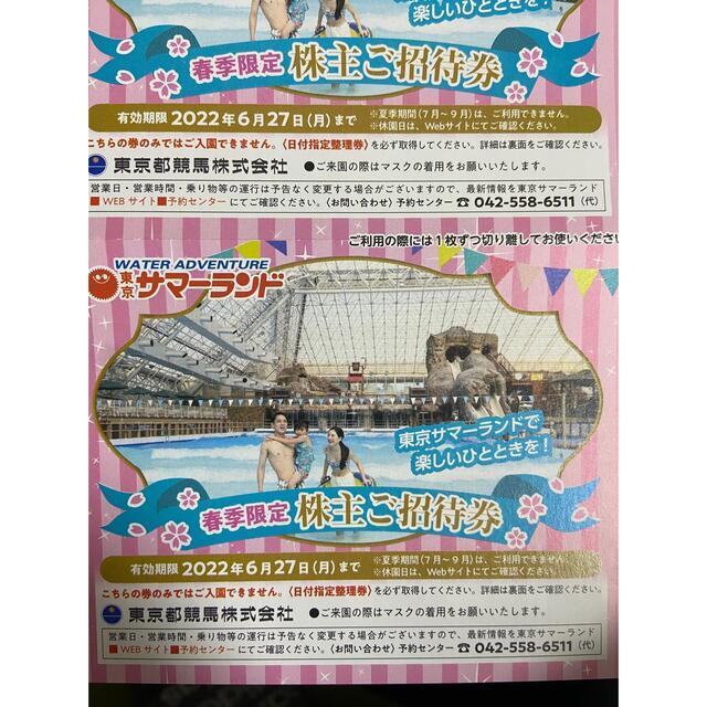 東京都競馬　株主優待券 チケットの施設利用券(遊園地/テーマパーク)の商品写真