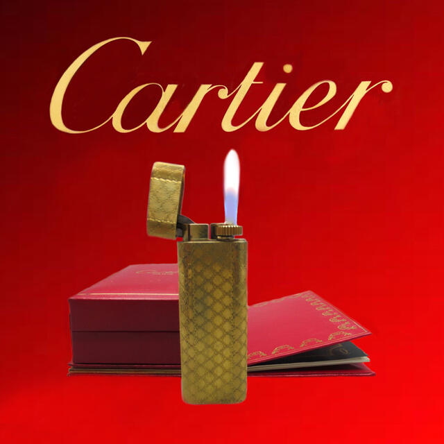 カルティエ Cartier ガス ライター オーバル ローラー式 ビンテージ