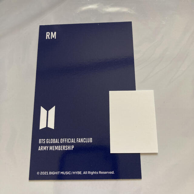 防弾少年団(BTS)(ボウダンショウネンダン)のBTS アーミーメンバーシップ トレカ RM エンタメ/ホビーのCD(K-POP/アジア)の商品写真