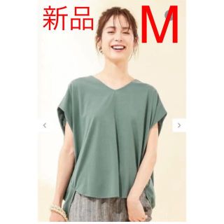 エニィファム(anyFAM)のany FAM  UVケア　接触冷感　Tシャツ グリーン　M 新品(Tシャツ(半袖/袖なし))