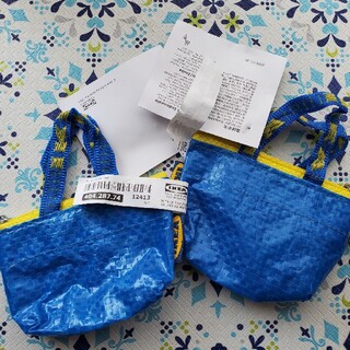 イケア(IKEA)のIKEA イケア 　ミニバッグ♪　クノーリグ   新品未使用 　青色２個(エコバッグ)