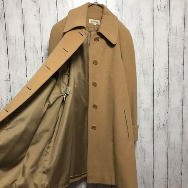 calvin klein カルバンクライン ステンカラー ロングコート ベージュ