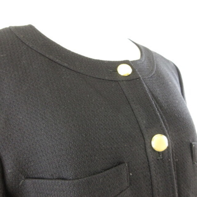 Spick & Span(スピックアンドスパン)のスピック&スパン Spick&Span ノーカラージャケット 長袖 黒 38 * レディースのジャケット/アウター(その他)の商品写真