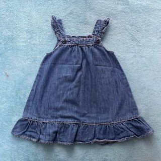 ベビーギャップ(babyGAP)の❁baby Gap デニムノースリーブフリルワンピース　90cm❁(ワンピース)