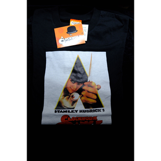 アンダーカバー(UNDERCOVER)の洋画古着　時計じかけのオレンジTシャツ Lサイズ　黒　black(Tシャツ/カットソー(半袖/袖なし))