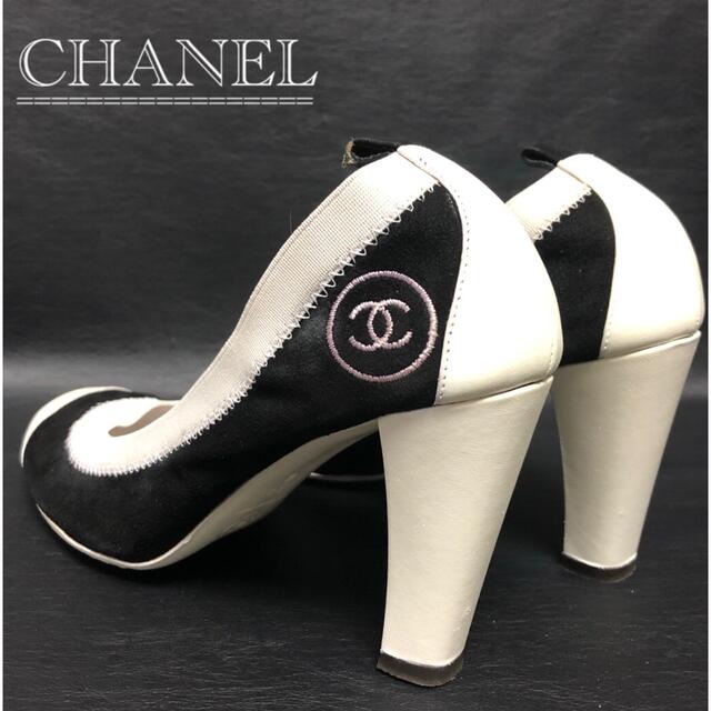 CHANEL(シャネル)のCHANEL シャネル スエード/レザー ソフト パンプス【正規品】 レディースの靴/シューズ(ハイヒール/パンプス)の商品写真