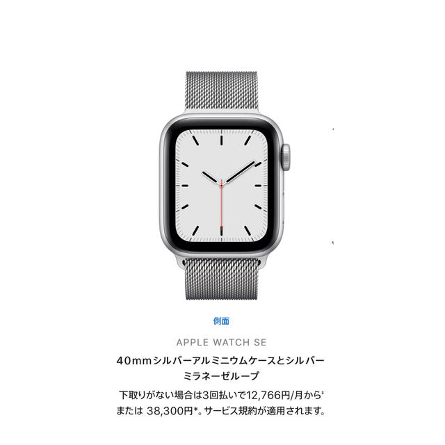 Apple Watch SE (GPSモデル) カスタム品　※新品未使用未開封