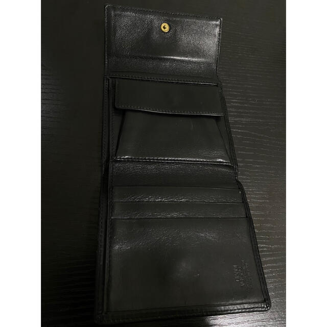 VERSACE - VERSACE ヴェルサーチ 二つ折財布 ブラック本革 メデューサ