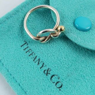 ティファニー(Tiffany & Co.)のティファニー/Tiffany　925/750コンビ　ラブノットリング　袋付き(リング(指輪))