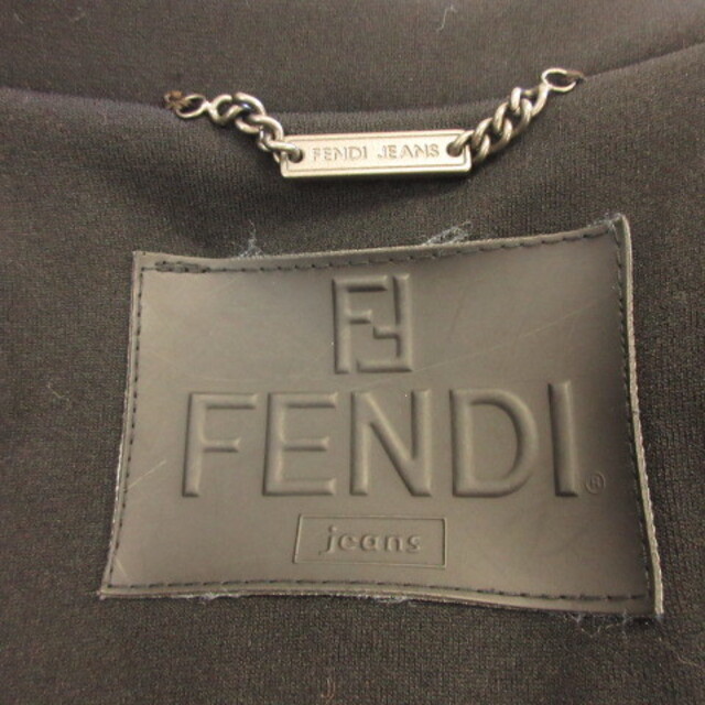FENDI(フェンディ)のフェンディ FENDI ヴィンテージ ロングコート 長袖 ステンカラー 黒 44 レディースのジャケット/アウター(その他)の商品写真
