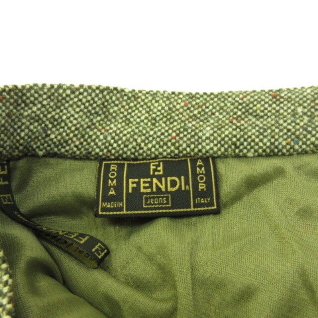 フェンディ FENDI Jeans スカート ツイード ミニ ストレッチ グレー