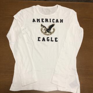 アメリカンイーグル(American Eagle)のアメリカンイーグル　長袖Tシャツ　白　XSサイズ(Tシャツ/カットソー(七分/長袖))
