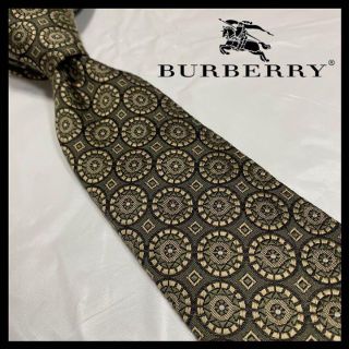 バーバリー(BURBERRY)のBurberrys バーバリー ネクタイ カーキ ホースロゴ ワンポイント 小紋(ネクタイ)