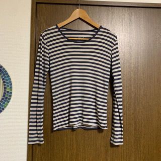 ムジルシリョウヒン(MUJI (無印良品))の無印良品　ボーダー長袖Tシャツ　カットソー(Tシャツ(長袖/七分))