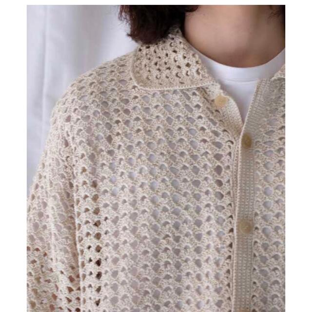 AURALEE(オーラリー)のauralee HAND CROCHET COTTON KNIT SHIRTS メンズのトップス(シャツ)の商品写真