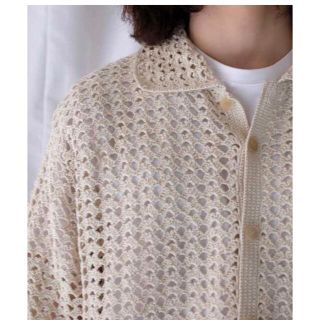 auralee HAND CROCHET COTTON KNIT SHIRTS