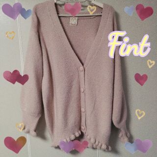 フィント(F i.n.t)のFint フィント　フリル　カーディガン　ピンク(カーディガン)