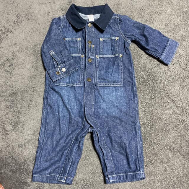 babyGAP(ベビーギャップ)のgapデニムロンパース　つなぎ キッズ/ベビー/マタニティのベビー服(~85cm)(ロンパース)の商品写真