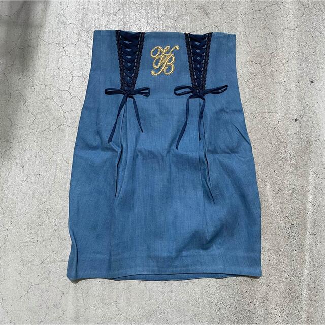 Verybrain(ベリーブレイン)のベリーブレイン　コルセットハイウエストスカート レディースのスカート(ひざ丈スカート)の商品写真