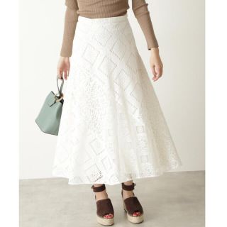 ジルスチュアート(JILLSTUART)のジルJILL🌸レースブロッキングスカート(ロングスカート)