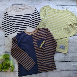 ブリーズ(BREEZE)の3枚セット♥ボーダー長袖ロンＴ 130ブリーズ ユニクロ オフィシャルチーム(Tシャツ/カットソー)