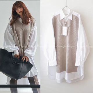 マルタンマルジェラ(Maison Martin Margiela)のMaison Margieia マルジェラ ニット シャツワンピース(ひざ丈ワンピース)