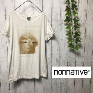 ノンネイティブ(nonnative)のnonnative ノンネイティブ　カットソー　ロゴ　クルーネック　日本製(Tシャツ/カットソー(半袖/袖なし))