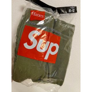 シュプリーム(Supreme)のsupreme/Hanes crewsocks Olive 2足セット(ソックス)