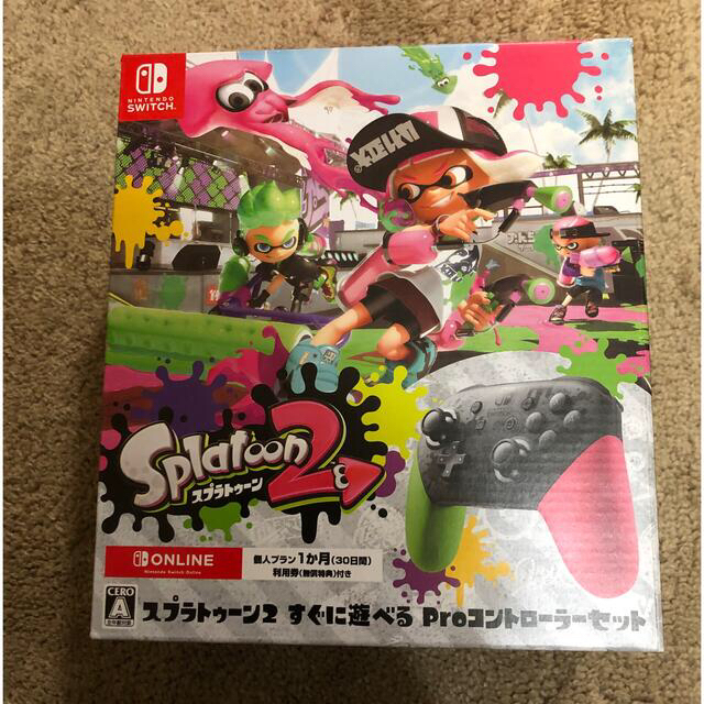 任天堂★美品★スプラトゥーン2 すぐに遊べる Proコントローラーセット Switch