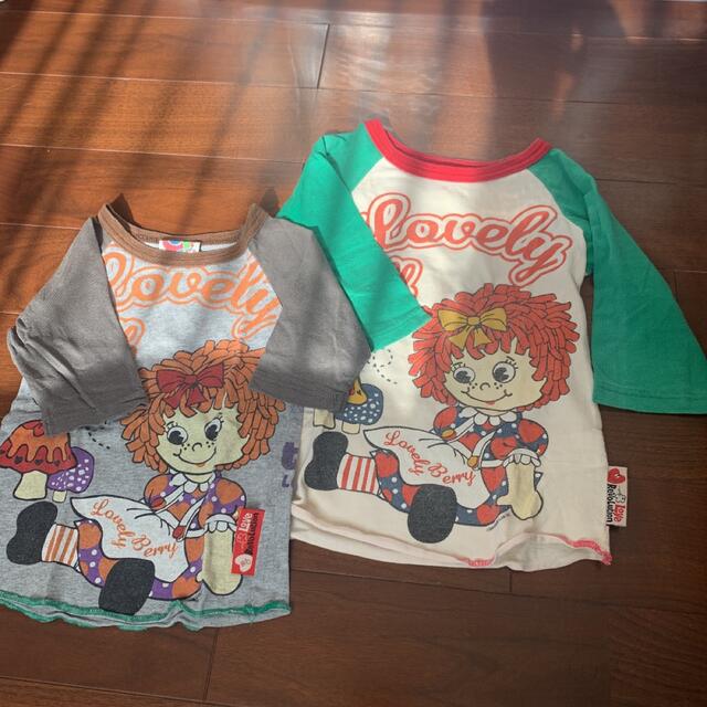 LOVE REVOLUTION(ラブレボリューション)の7分袖Tシャツ 90＆110セット キッズ/ベビー/マタニティのキッズ服女の子用(90cm~)(Tシャツ/カットソー)の商品写真