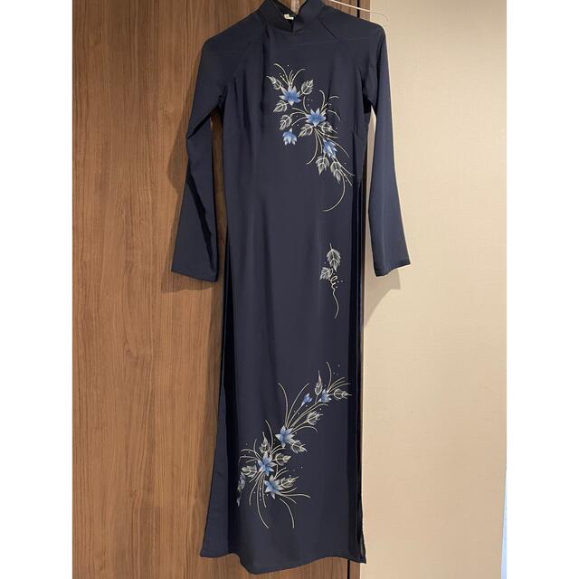 アオザイ　シルク100% XSサイズ　ワイドパンツ2色付き レディースのフォーマル/ドレス(その他ドレス)の商品写真