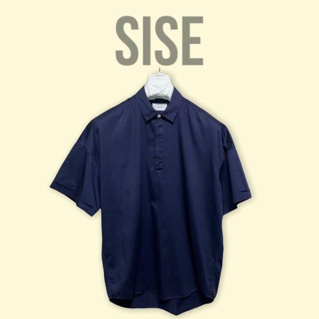 最高の Sise - Sサイズ　ネイビー　半袖　ハーフ シセ　ポロシャツ　オーバーサイズ　1 Sise シャツ