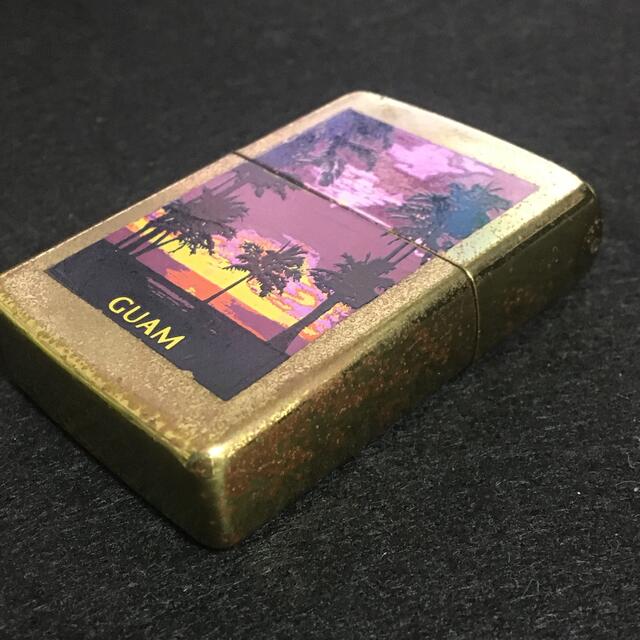 ZIPPO SOLIDBRASS GOLD グァムビンテージ ダブルイヤー 美品