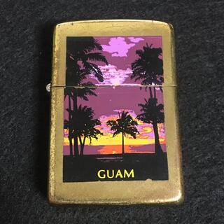 ZIPPO SOLIDBRASS GOLD グァムビンテージ ダブルイヤー 美品