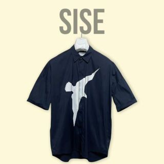 シセ(Sise)のSise シセ　シャツ　半袖　ハーフスリーブ　1 M 鳥　鷹　ナイロン　オーバー(シャツ)