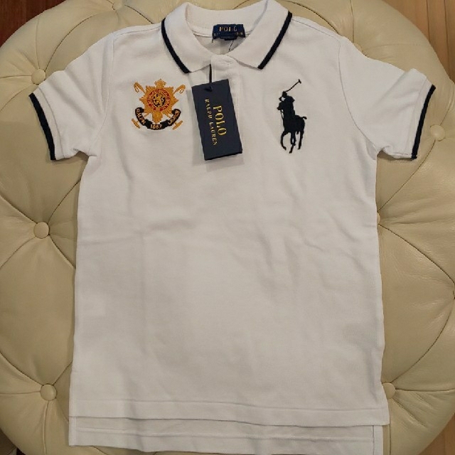 Ralph Lauren(ラルフローレン)の★新品★ラルフローレン 半袖ポロシャツ ホワイト キッズ/ベビー/マタニティのキッズ服男の子用(90cm~)(Tシャツ/カットソー)の商品写真