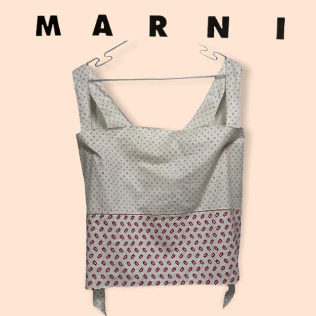 MARNI マルニ　ビスチェ　ブラウス　花柄　40 L ホワイト　総柄　レッドのサムネイル